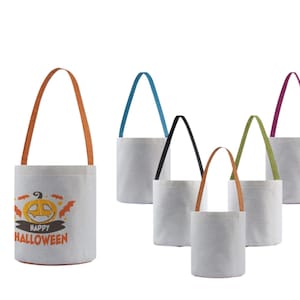 Halloween Tote bag Sublimation Blanks, Suitable as Easter basket blanks, Trick and Treat Bag, Custom Halloween bag, Available in 5 colors