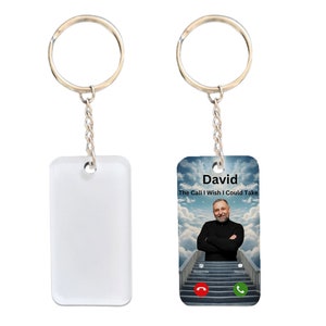 10x Pack Sublimation Acrylic Keychain Blank | Custom Acrylic Keychains | Personalized Acrylic Memorial Keychains image 2