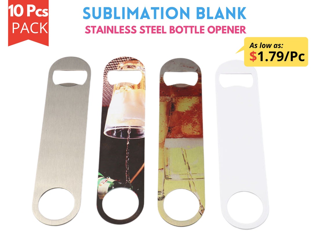10 X Pack Sublimation Stainless Steel Bottle Opener Blanks Custom Logo Bottle Opener Wedding