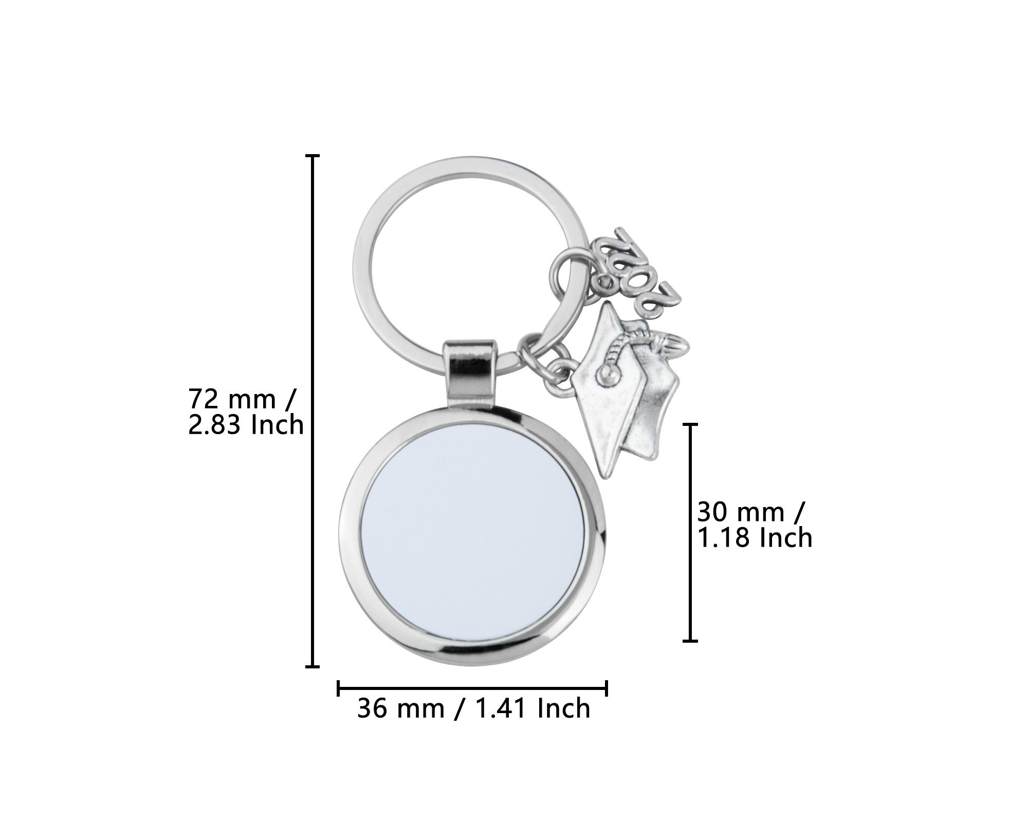 Custom Design Oval Shape Black Sublimation Leather Keychain