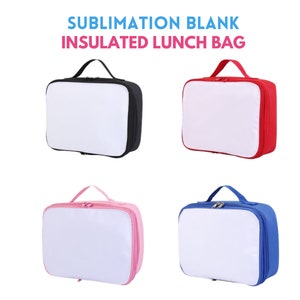 Sac à lunch sublimation blanc | Sac à lunch isotherme pour impression par sublimation | Sac à lunch pour enfants et adultes avec 4 couleurs | Cadeaux pour la rentrée