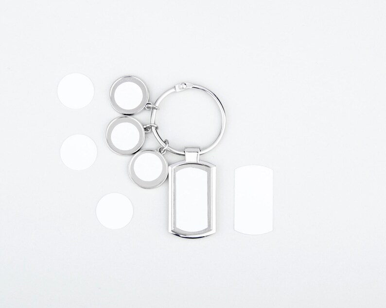 10 Pack Sublimation Keychain Blanks With Three Round Pendant Etsy