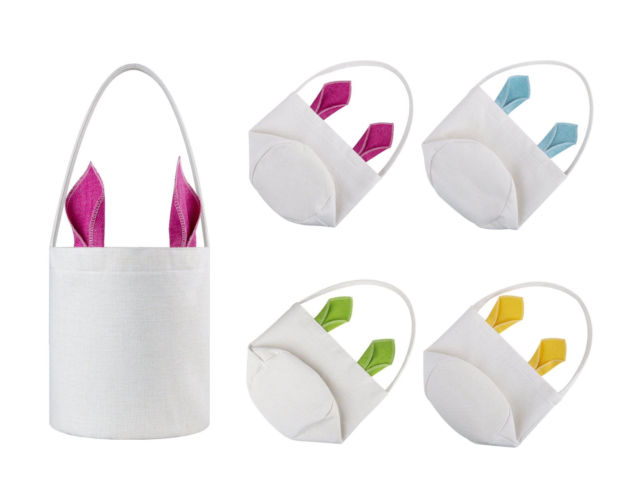 Easter Basket Sublimation Blanks, Easter Basket blanks, Sublimation Linen basket, Basket blanks, Easter Bunny Bag, Bunny Bucket in 4 colors.