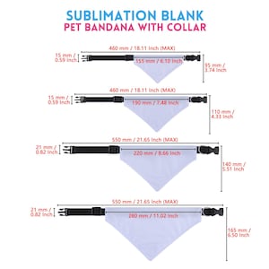 Sublimation Pet Scarf | Sublimation Pet Bandana with Collar | Sublimation dog scarf with collar |  Available in 4 sizes &  2 side printable