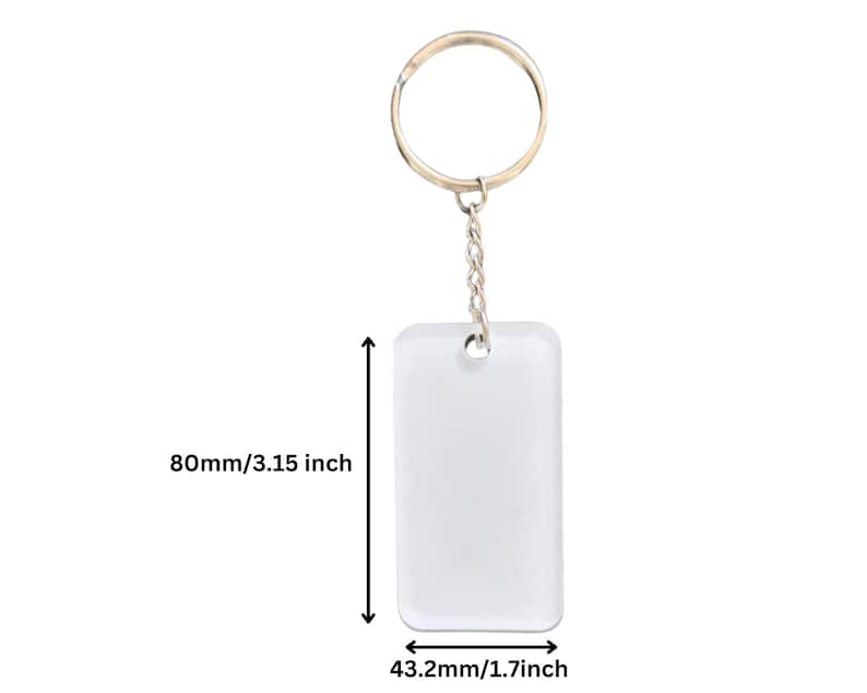 10x Pack Sublimation Acrylic Keychain Blank | Custom Acrylic Keychains | Personalized Acrylic Memorial Keychains image 3