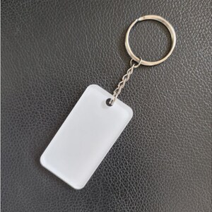 10x Pack Sublimation Acrylic Keychain Blank | Custom Acrylic Keychains | Personalized Acrylic Memorial Keychains image 5