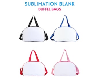 Blank Duffel Bag for Sublimation Printing | Custom Blank Gym Bag | Personalized Designs Yoga Bag Weekender Bags | 4 Colors are Available