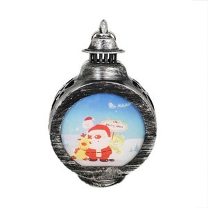 Sublimation Blank LED Lantern for Christmas Halloween Custom Decoration Lanterns with Battery Double-sided Garden Desk Lamps Srebro