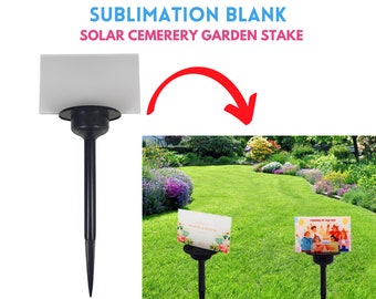 Sublimation Blank Acrylic Solar Light | Sublimation Cemetery Garden Stake with Solar Light | Custom Cemetery Memorial Stake Stick