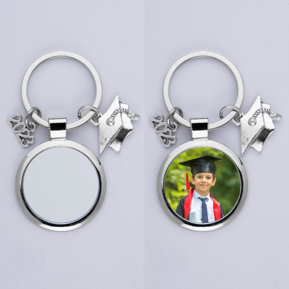 Sublimation Blank Graduation Cap Keychain (30 Piece) for Printing