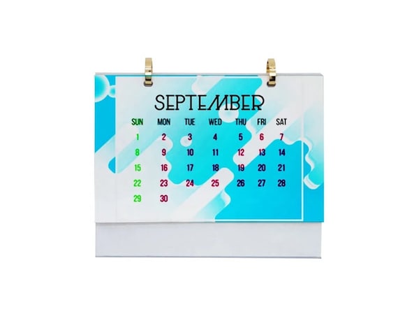 Sublimation Desk Calendar Blanks 14 Pages Custom Table Calendar DIY Monthly  Calendar for Printing 3 Colors, Blue Red White - Etsy