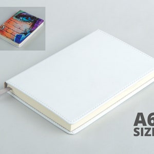 Sublimation Journal Blank - A6 Size | Sublimation Blank Notebook | Sublimation Diary | Faux leather Pocket Journals For Custom Printing