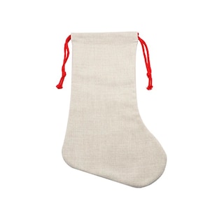 Christmas Stockings Sublimation Blanks | Sublimation Linen Christmas Stockings | Can print on both sides.