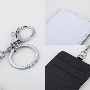 10x pack Sublimation Slim Card Holder | Leather PU Keychain Card holder | Blank Clip Wallet Card Holder KeyChain Bag Tag for Sublimation image 7