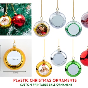 Christmas Ornaments Balls | Christmas Bauble Ornaments Blanks | Sublimation Christmas Ornaments for Christmas decorations | Ornaments 2021