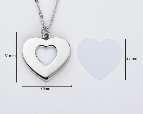 New!! Favor Sublimation Necklace Blank with Chain Open Close Photo Wings  Women Accessories Heat Transfer Blank Pendant Metal Jewelry Nec