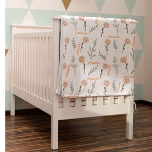 Wildflower Baby Girl Name Blanket: Personalized Plush Fleece Blanket