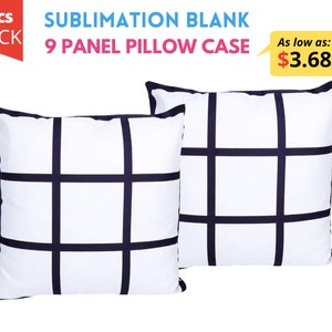 9 Panel Sublimation Pillow One-sided – Mirror Image Blanks and Crafts LLC