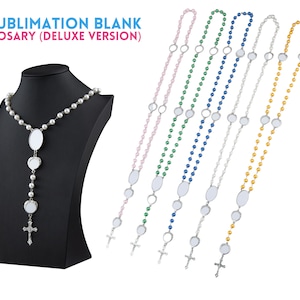 ZUYYON 8 Pcs Sublimation Blank Bracelets Catholic Rosary Heat Transfer  Blank Bracelet Rosary Beads Sublimation Blank Photo Bracelets for DIY  Jewelry