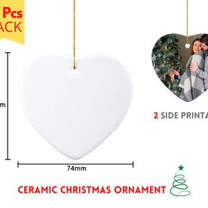 Free Shipping 40pcs/Lot 3.5 Inch 9CM Double Side Sublimation Printable  Christmas Ornament Blanks For Home Decoration