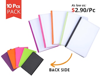 10x Sublimation Passport Holder | Sublimation Blank Passport Holder | Bi fold Blank Passport cover in Black, Pink, Orange, Green, Purple