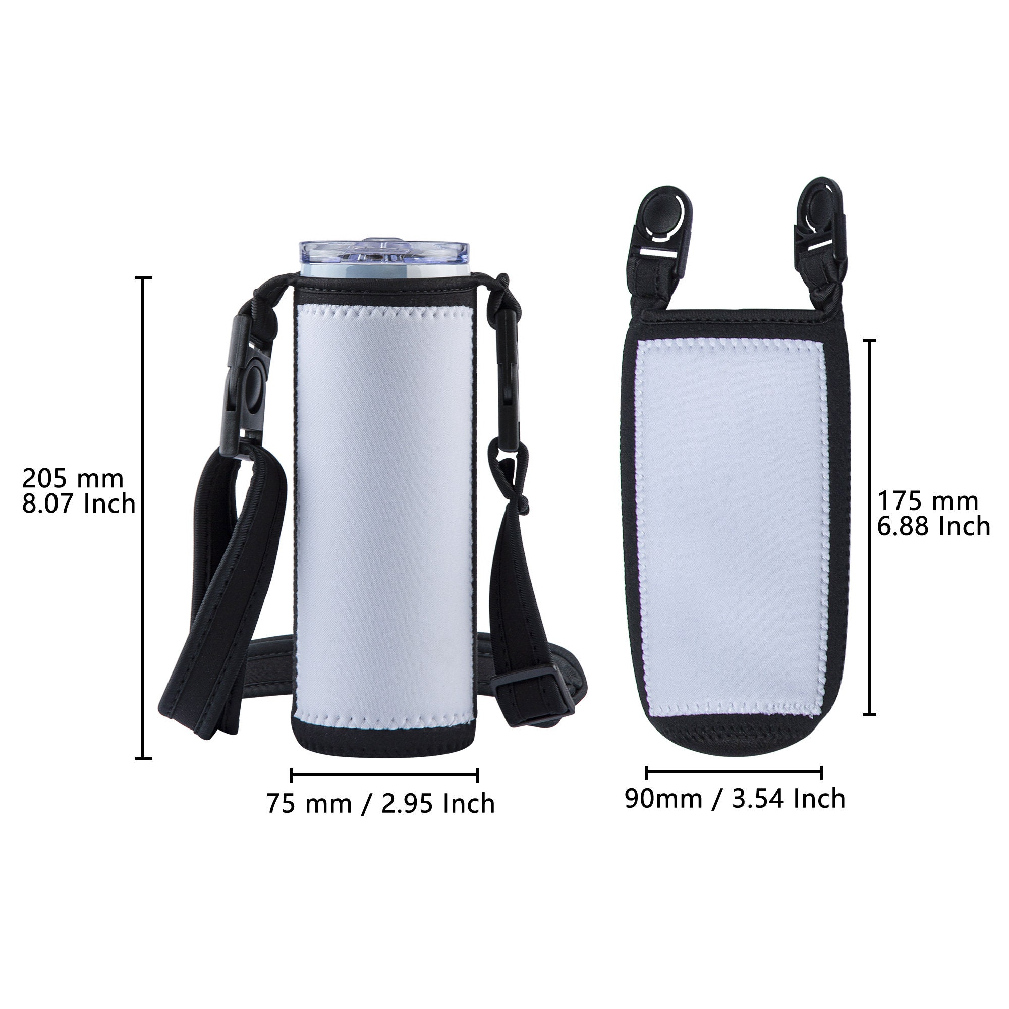 20oz Neoprene Tumbler Holder With Strap (Double Sided Sublimation)