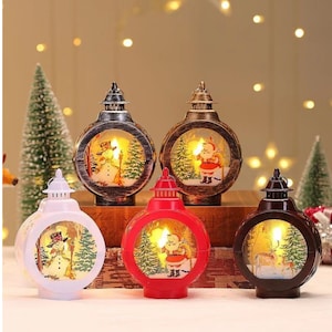 Sublimation Blank LED Lantern for Christmas Halloween | Custom Decoration Lanterns with Battery | Double-sided Garden Desk Lamps