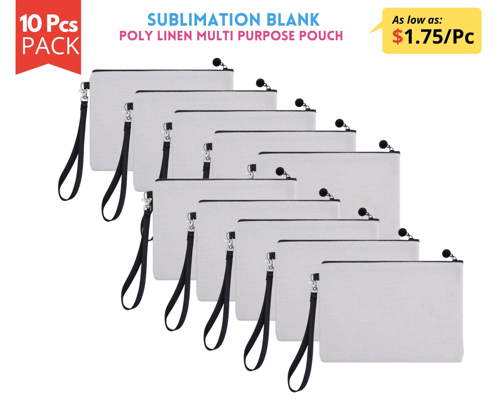 Sublimation makeup bag blanks shop