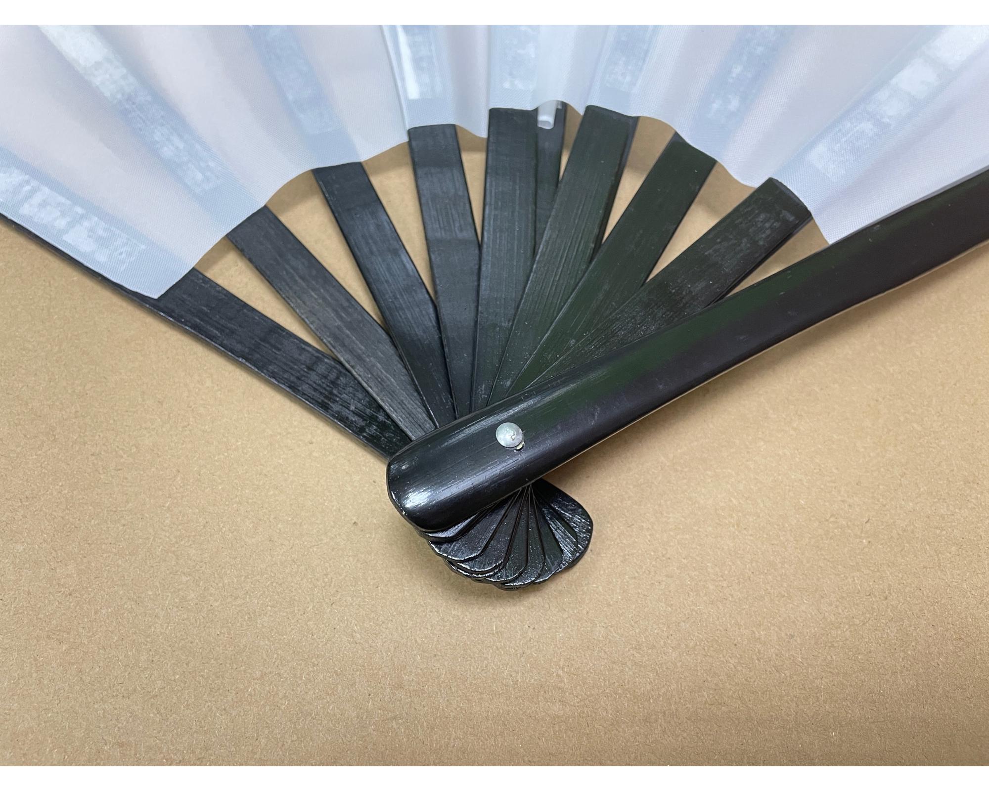 Orisub Polyester Sublimation Blank Folding Fans With Pouch For Printing
