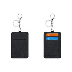 10x pack Sublimation Slim Card Holder | Leather PU Keychain Card holder | Blank Clip Wallet Card Holder KeyChain Bag Tag for Sublimation image 6