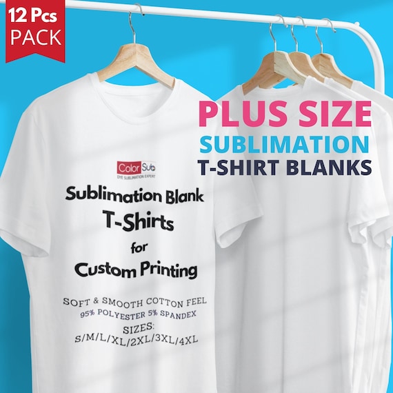 Lingvistik Karakter Bliv sammenfiltret Buy 12x Plus Size Sublimation T-shirts Blanks in 2XL 3XL 4XL Online in India  - Etsy