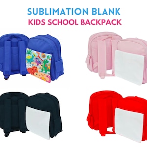 Sacs à dos scolaires sublimation pour enfants | Sac à dos vierge sublimation | Cartable pour enfants avec panneau amovible pour une impression facile.