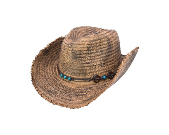 Ladies Straw Cowboy Hat Jacaru Sun Beach Summer Holiday One Size New Band Brim Ladies Straw Cowboy Hat Jacaru Sun Beach Summer Holiday One Size New Band Brim