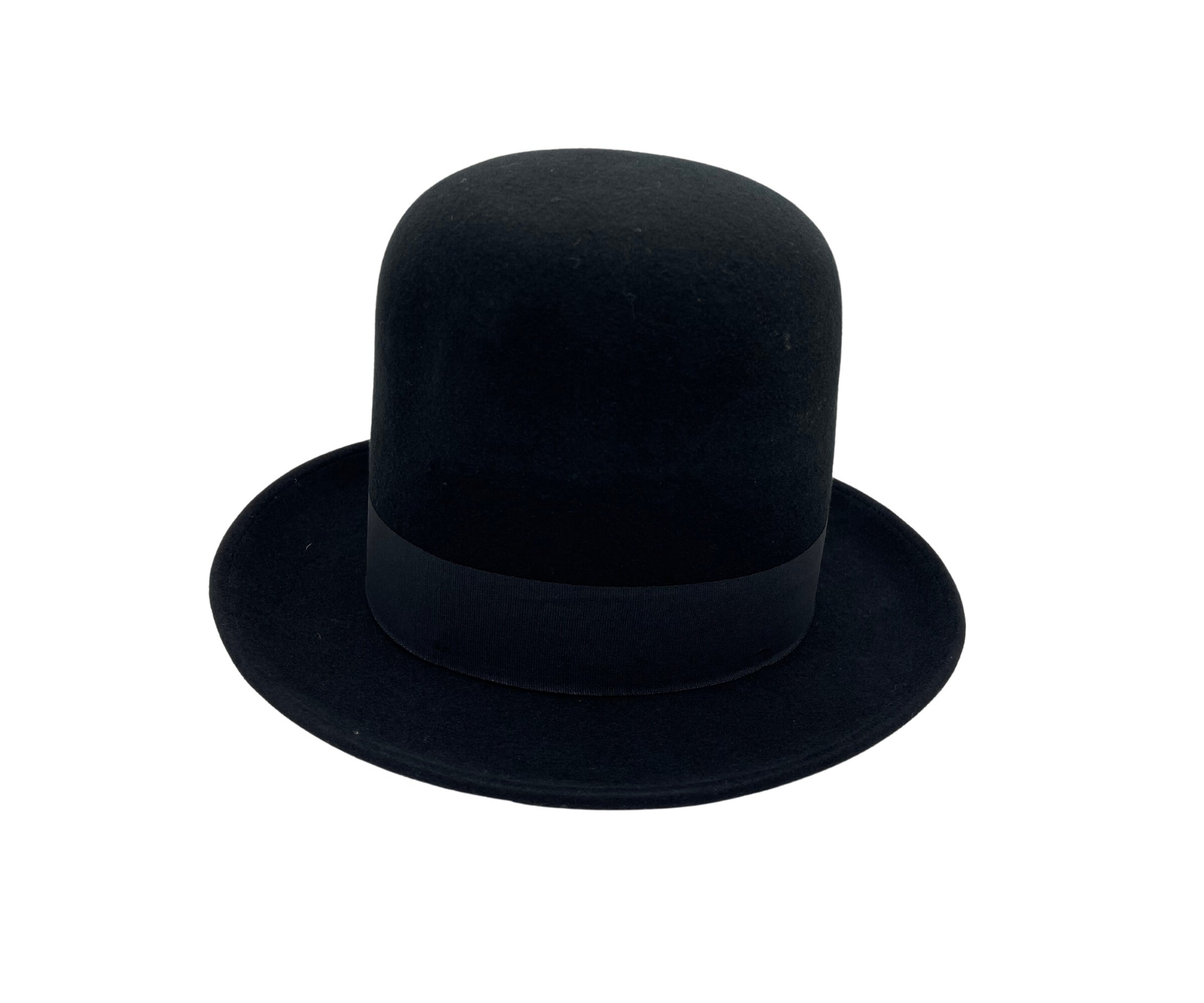 Kids Childrens Childs Black Bowler Hat 100% Wool 