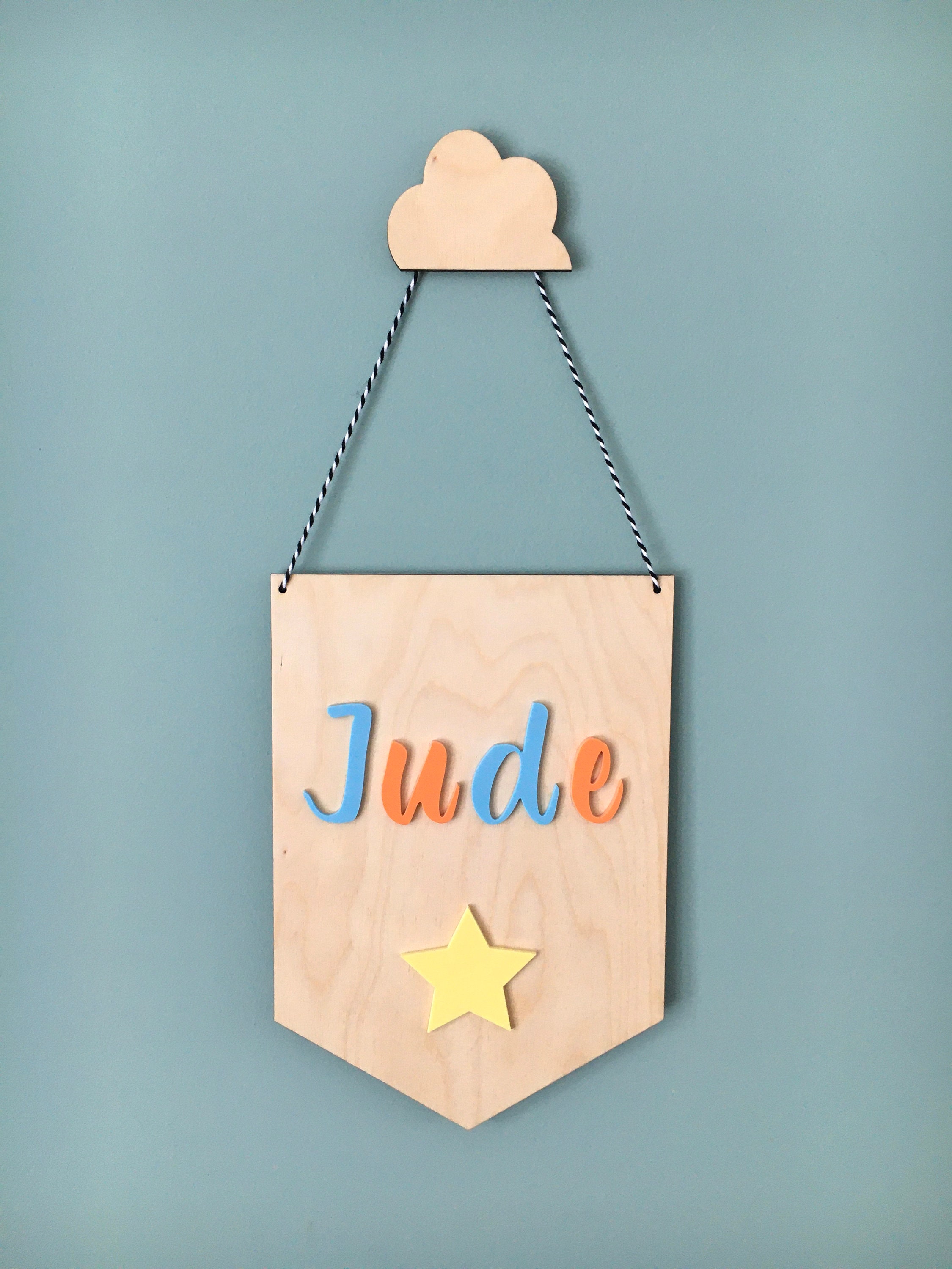 4 x wooden wall hooks / wall hooks / sign hooks / nursery Etsy