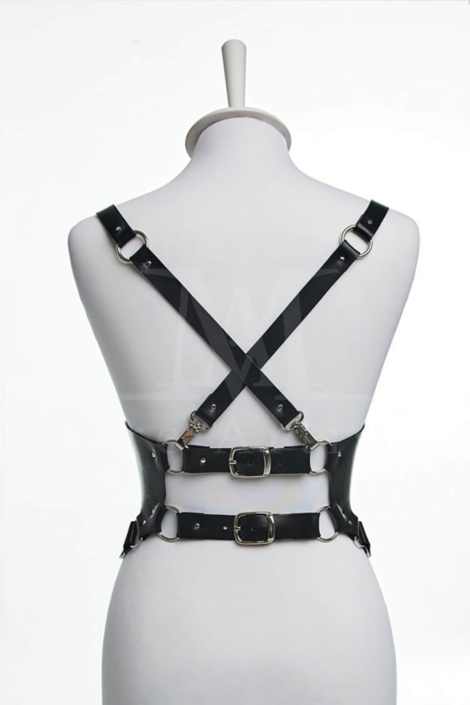 BDSM Body Harness Women Leather Harness Body Belt Hot Genuine Etsy