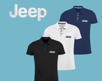 Jeep SUMMER Embroidered Polo Shirt New Personalised Gift Birthday Workwear