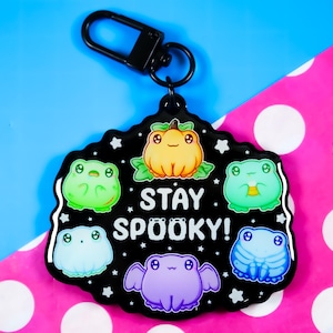 Stay Spooky Frog Acrylic Keyring, Halloween, Goth
