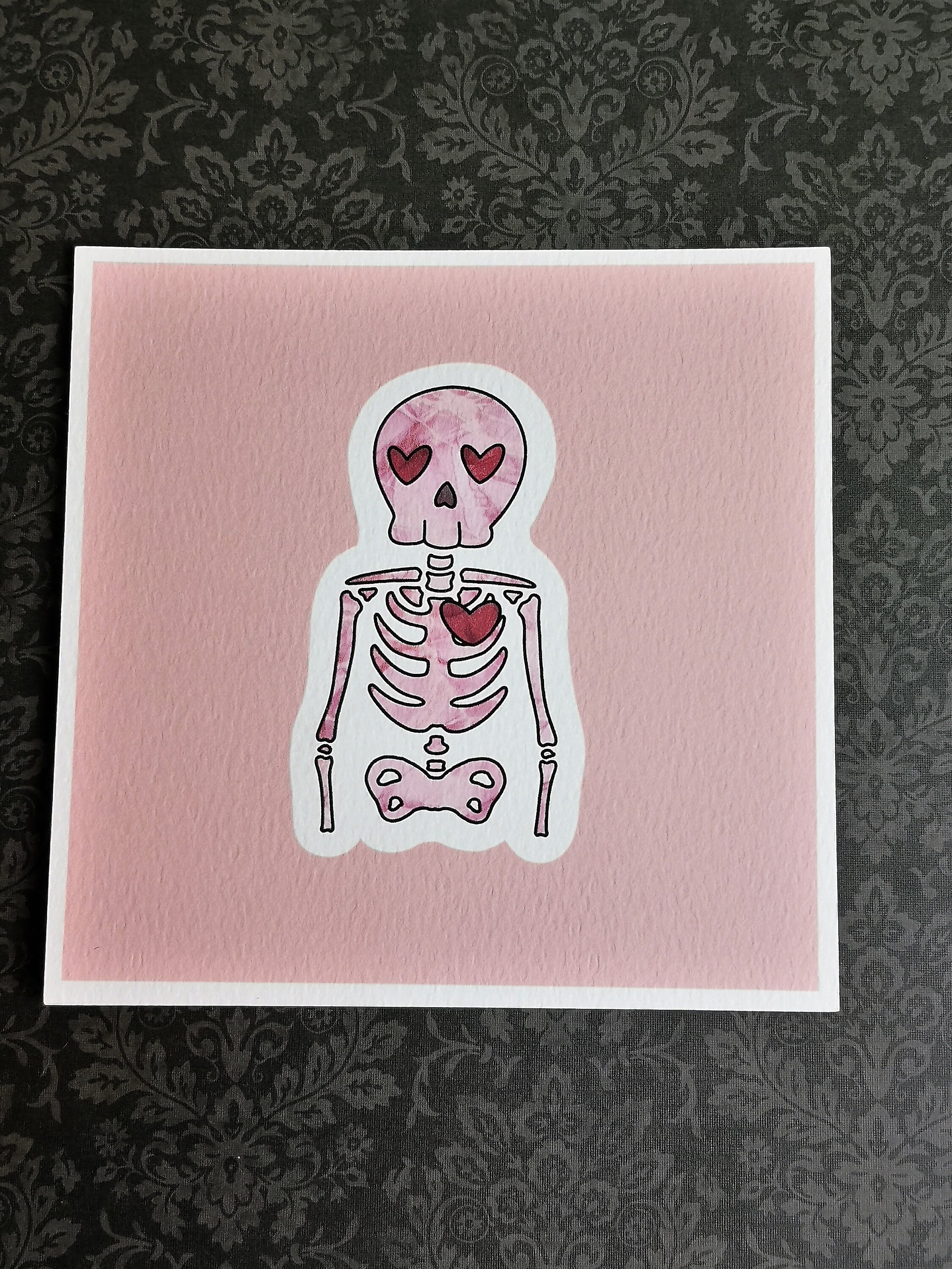 Skeleton Valentines Prints Valentines gift Print set | Etsy