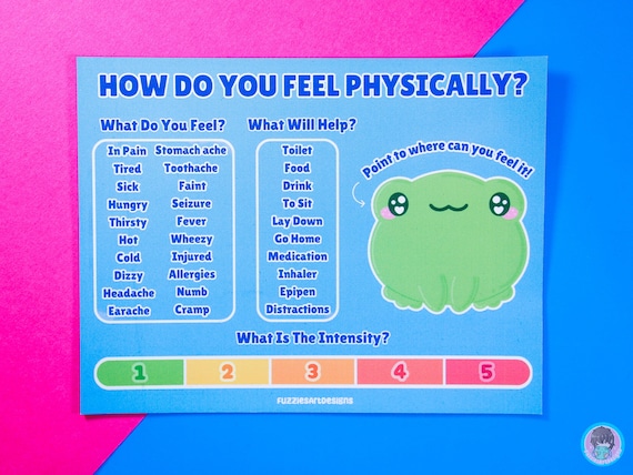 Frog Physical Feelings Magnet Communication tool