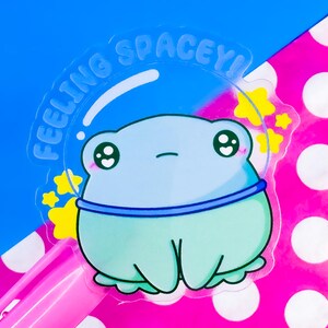 Sticker transparent Feeling Spacey, Cadeau, Positif, Mignon, Pastel, Amusant, Dissociation