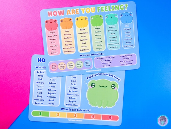 Double Sided Frog Feeling Card Communication tool