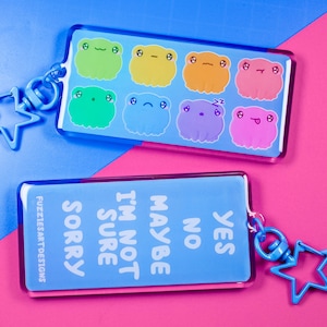 Sleutelhanger emotiecommunicatie kikker, hulpmiddel voor gehandicapten, hulpmiddel voor non-verbale communicatie