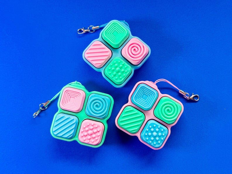 Assorted Mixed Colour Textured Buttons Fidget - Etsy