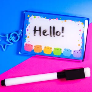 Frog whiteboard-communicatiesleutelhanger en -pen, hulpmiddel voor gehandicapten, hulpmiddel voor non-verbale communicatie
