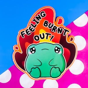 Sticker grenouille brûlée, Douleur chronique, Santé mentale, Spoonie, Neurodivergent, Handicapé, Maladie chronique, Burn out