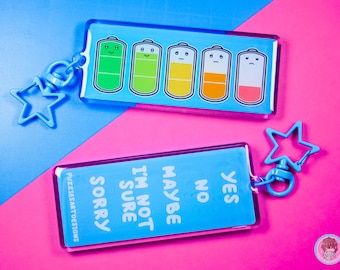 Energy Communication Keyring, Chronic Fatigue, Disability Aid, Nonverbal Communication Tool