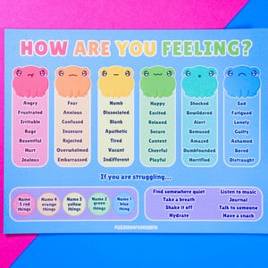 Frog emotions Magnet, Physical Sensations, Emotional Regulation, Communication tool