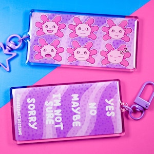 Axolotl-sleutelhanger emotiecommunicatie, hulpmiddel voor gehandicapten, hulpmiddel voor non-verbale communicatie
