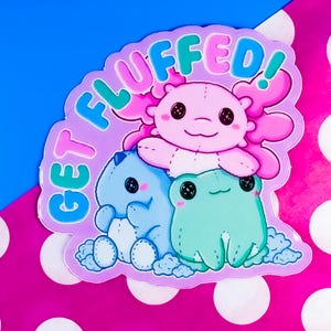 Get Fluffed Stofftier Aufkleber, Lustig, Fluffig